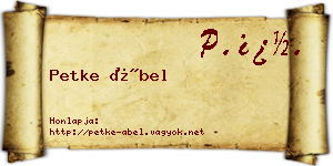 Petke Ábel névjegykártya