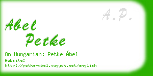 abel petke business card