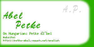 abel petke business card